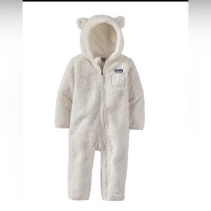 Patagonia Soft White Furry Friends High Pile Fleece Infant Bunting